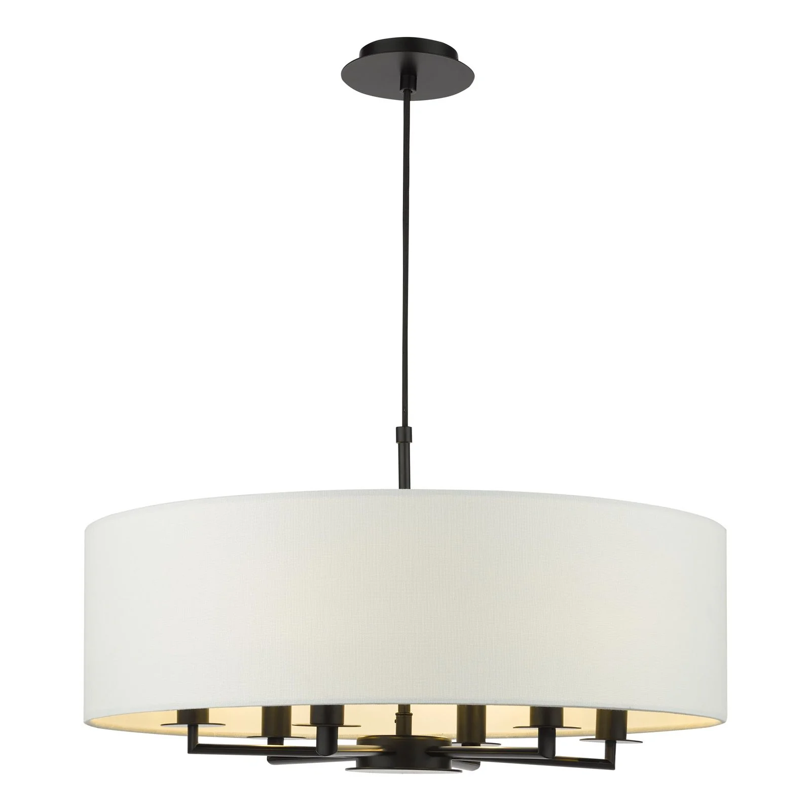 Tyler 6 Light Chadelier - Matt Black/ Antique Bronze Finishes