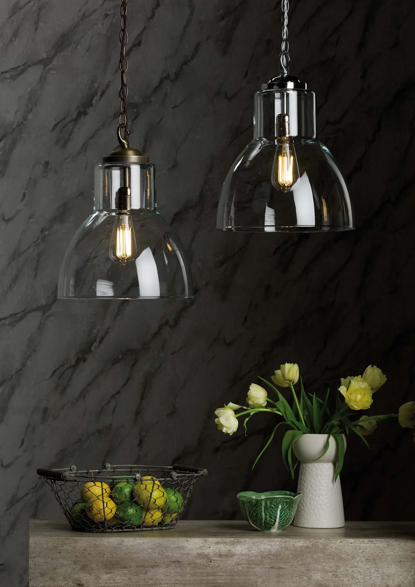 Upton 1 light Small/Large pendant Various Finishes - Image 11