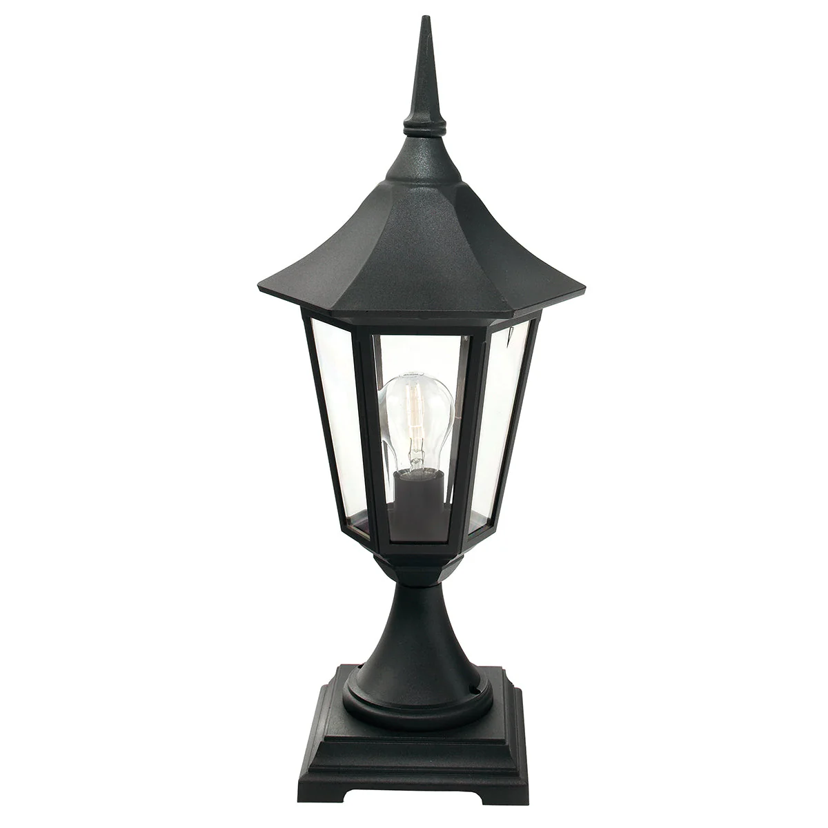 Valencia 1 Light Medium/Large Pedestal - Black Finish