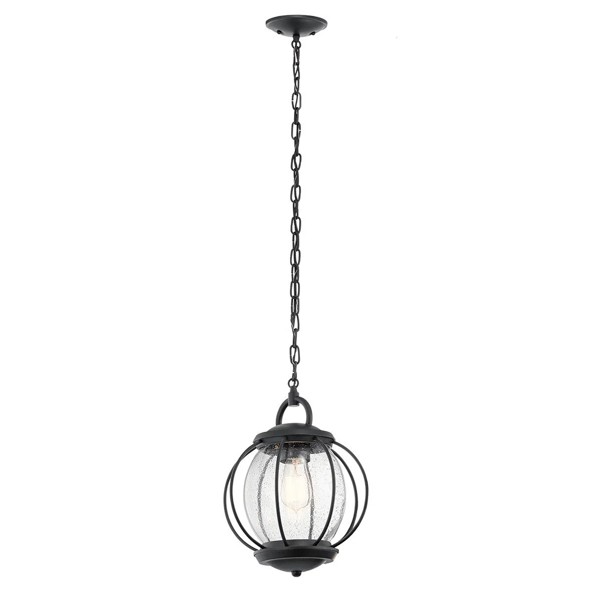 Vandalia 1/3Lt Chain Lantern - Textured Black IP44 E27