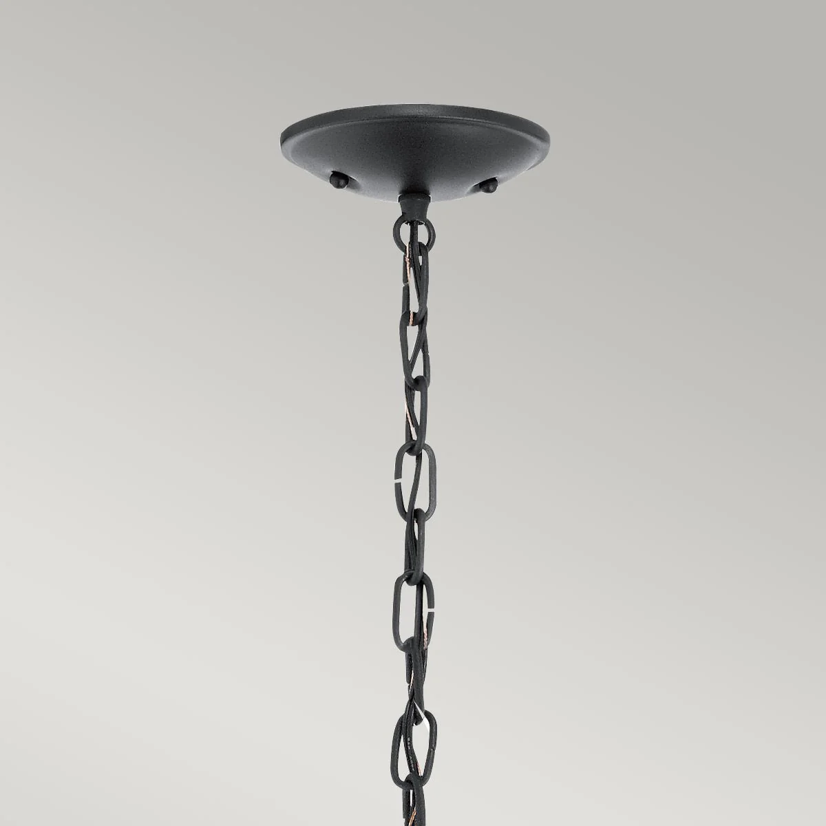 Vandalia 1/3Lt Chain Lantern - Textured Black IP44 E27 - Image 3