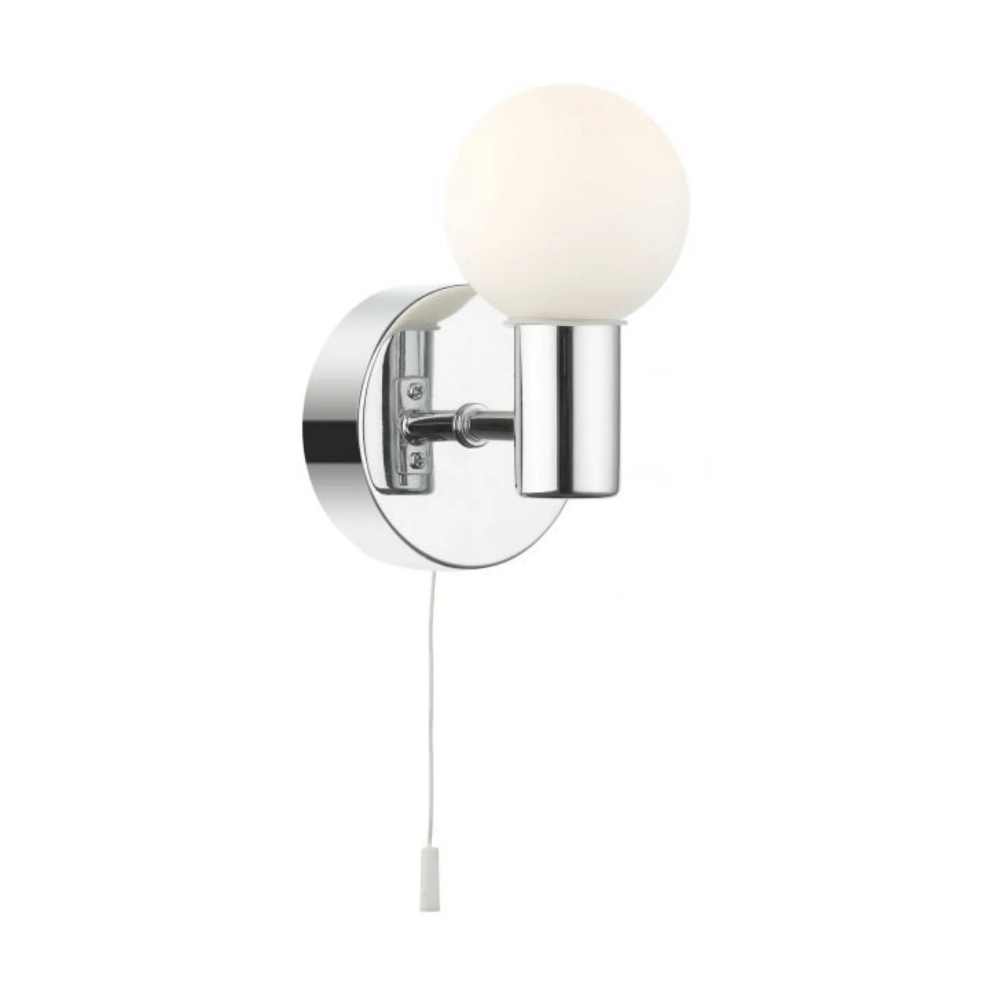 Vanity 1Lt Wall Light IP44 - Polished Chrome/Matt Black