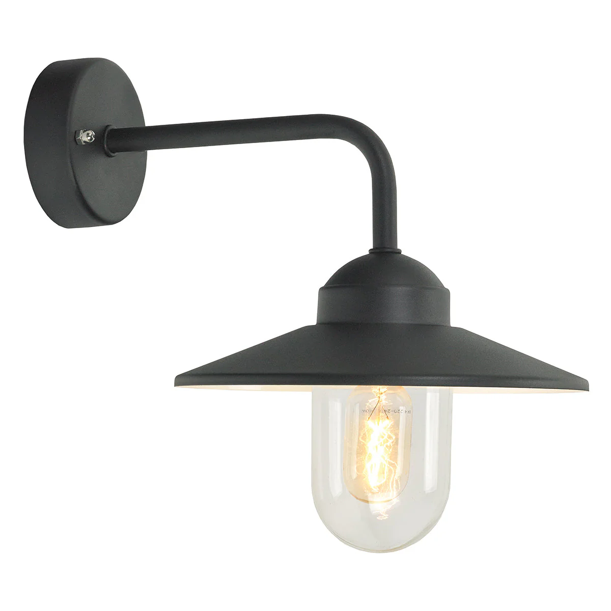 Vansbro 1 Light Wall Lantern - Black/Galvanized Finish
