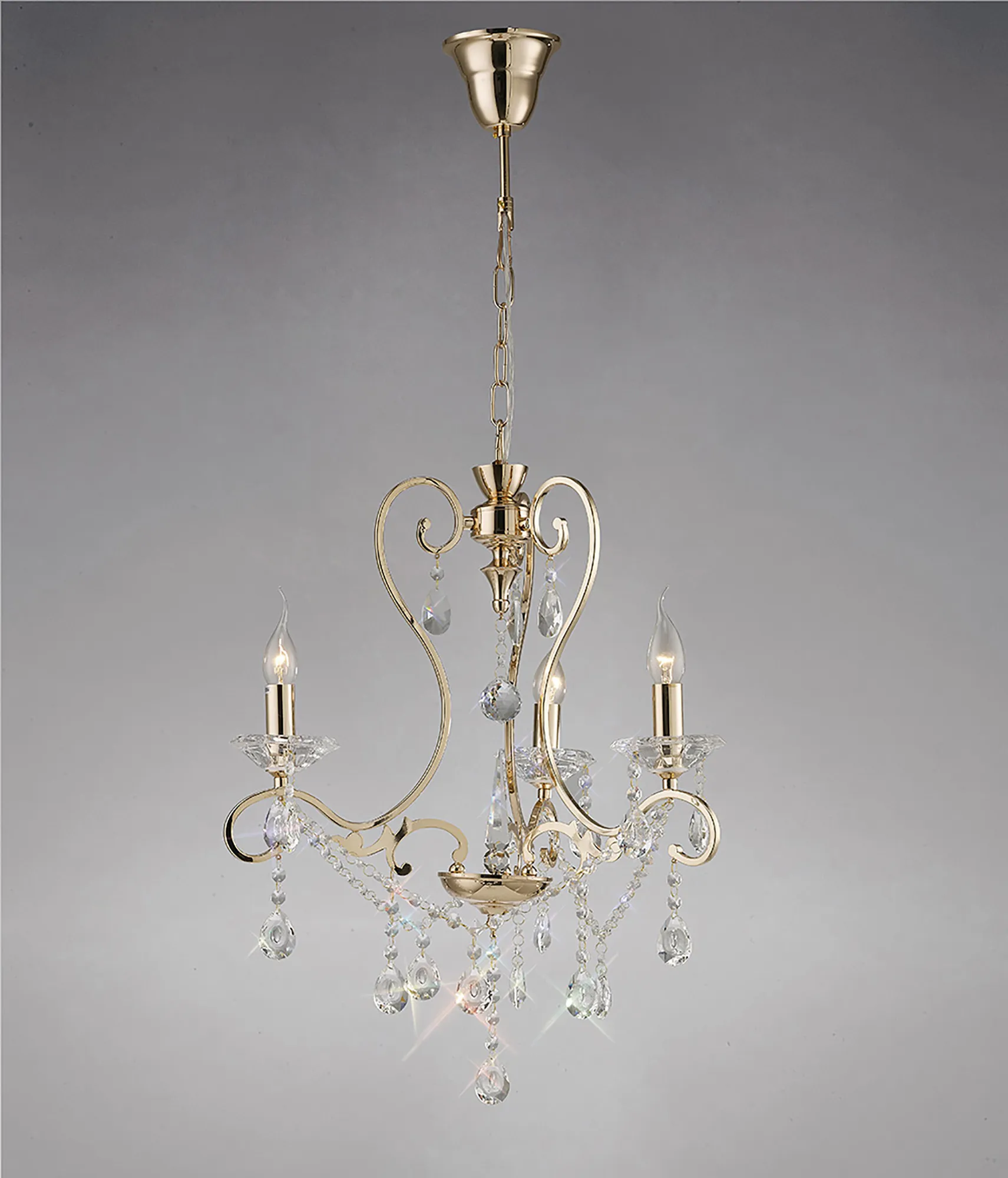 Vela 3/5/8Lt Crystal Chandelier - Chrome/Gold