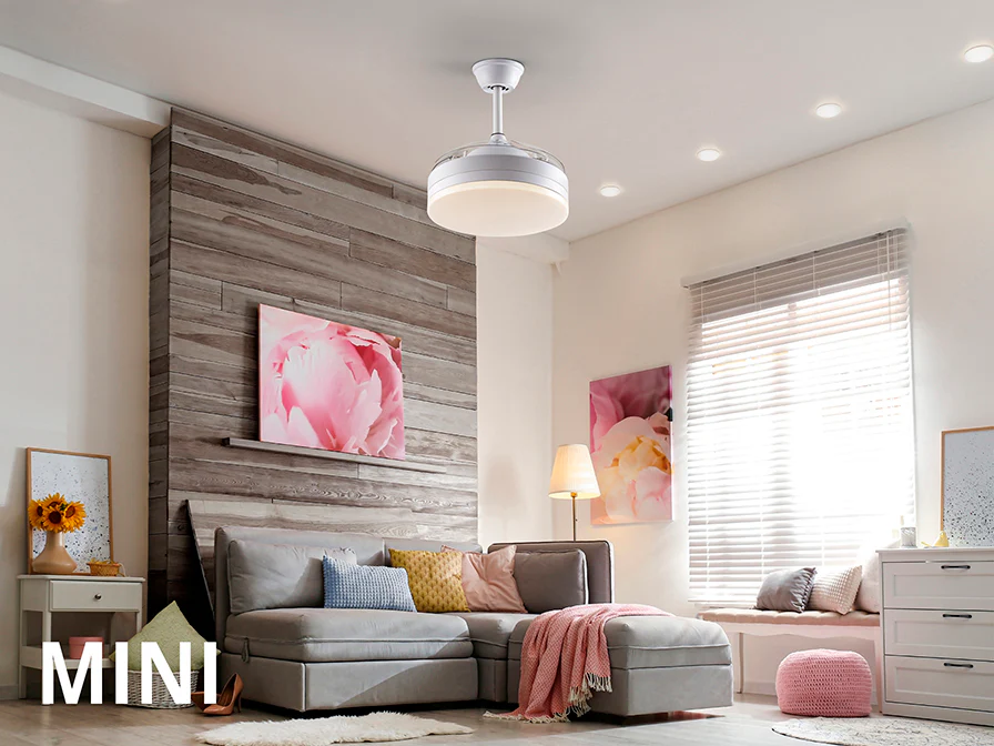 Vento Mini Ø 75 to 90 cm Dimmable Ceiling Fan- Various Finishes - Image 12