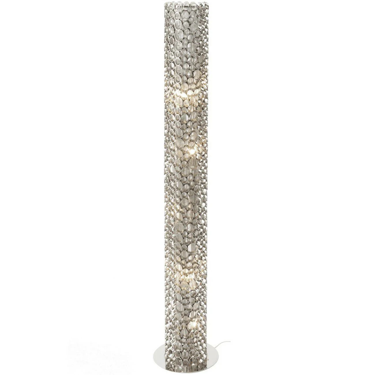 Venus Tube Floor Lamp - Nickel Finish