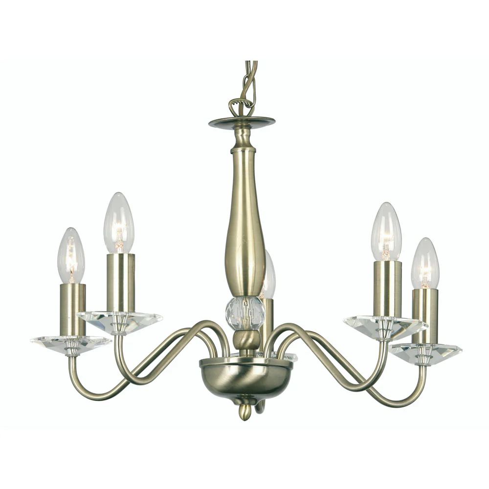 Vesta 3/5/8  Multi-Arm Pendant- Antique Brass & Silver Finishes - Image 3