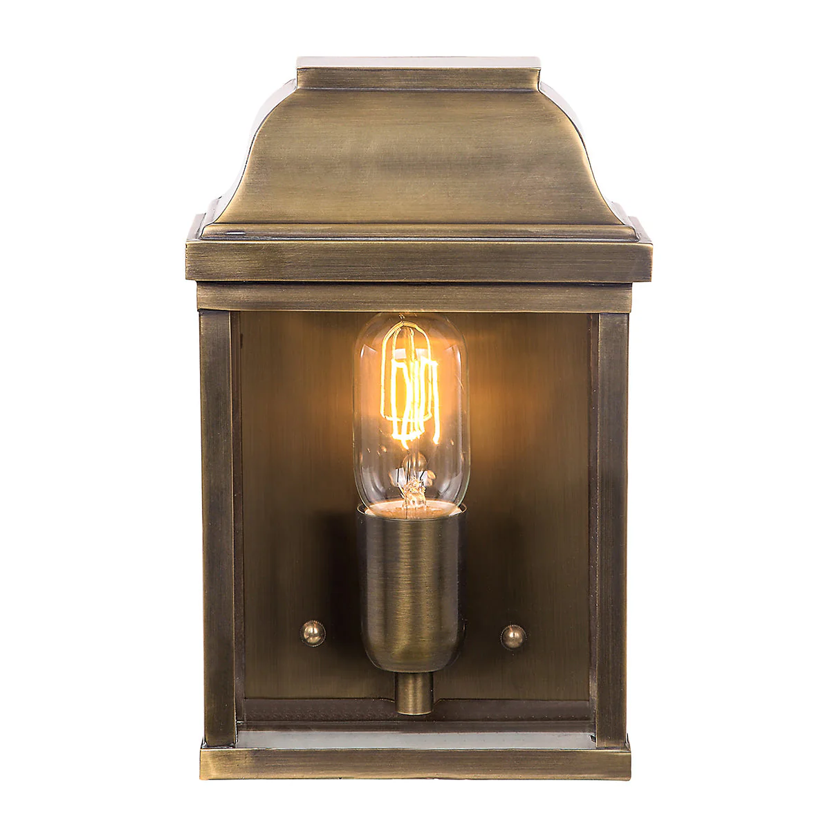 Victoria Wall Lantern – Aged Brass/Verdigris Finish