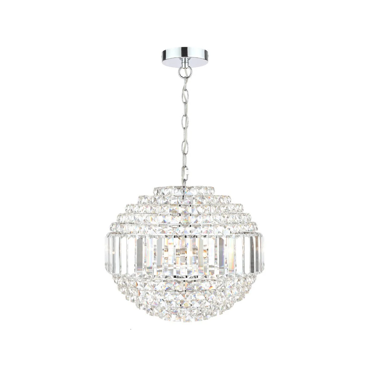 Vienna 5lt Chandelier Crystal & Polished Chrome
