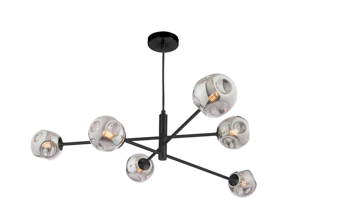 Vignette 6 Light Pendant Aged Brass/Polished Chrome Variety Of Shades - Image 14