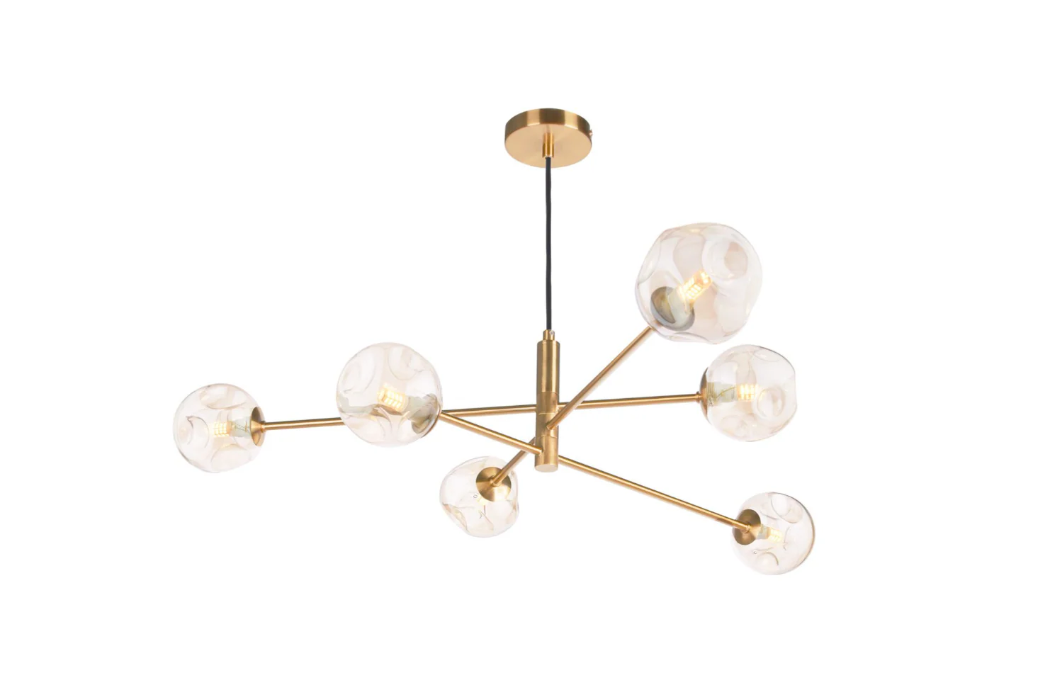 Vignette 6 Light Pendant Aged Brass/Polished Chrome Variety Of Shades - Image 15