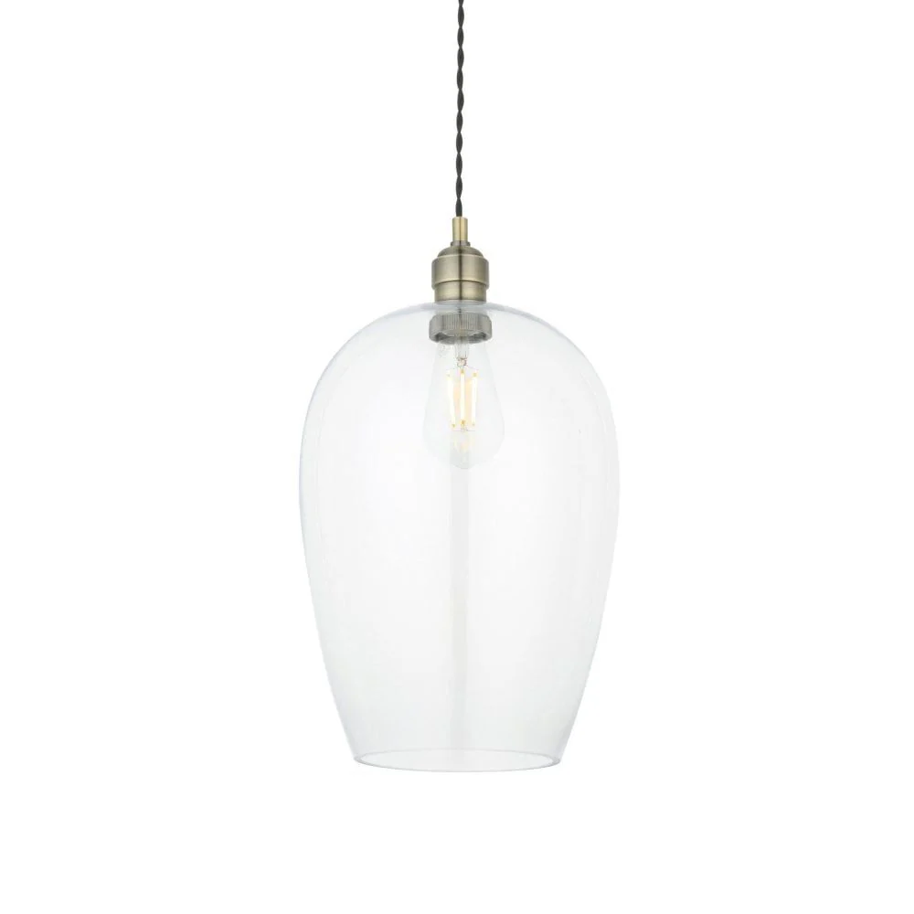 Vigo Pendant - Bright Nickel/Antique Brass, Various Sizes