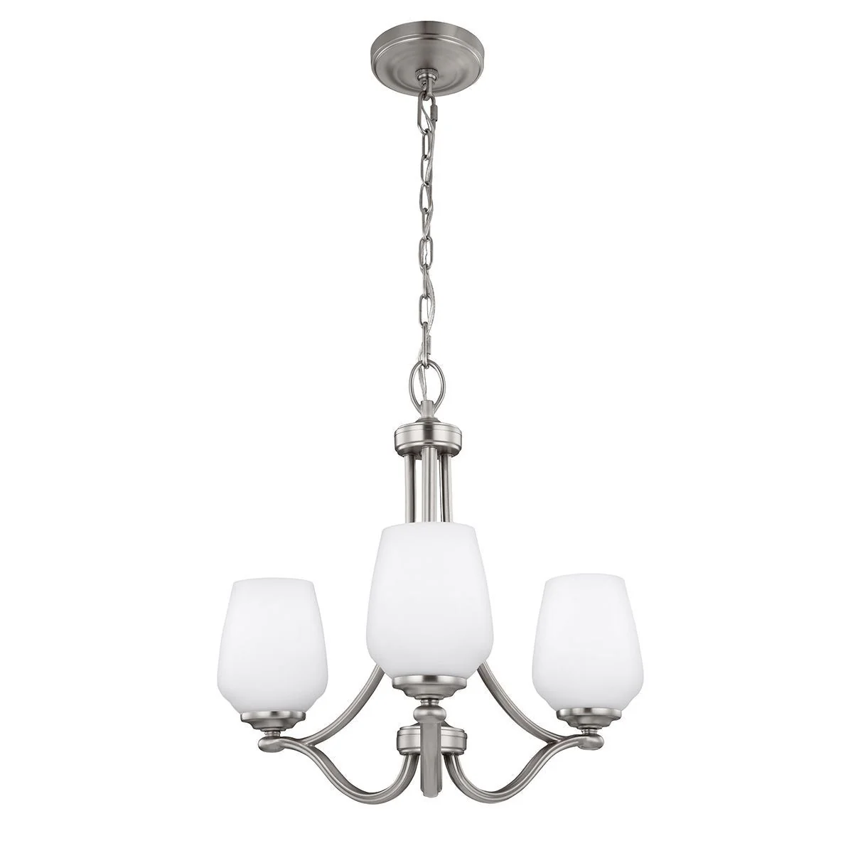 Vintner 3Lt Centre Ceiling Light -  Satin Nickel Finish