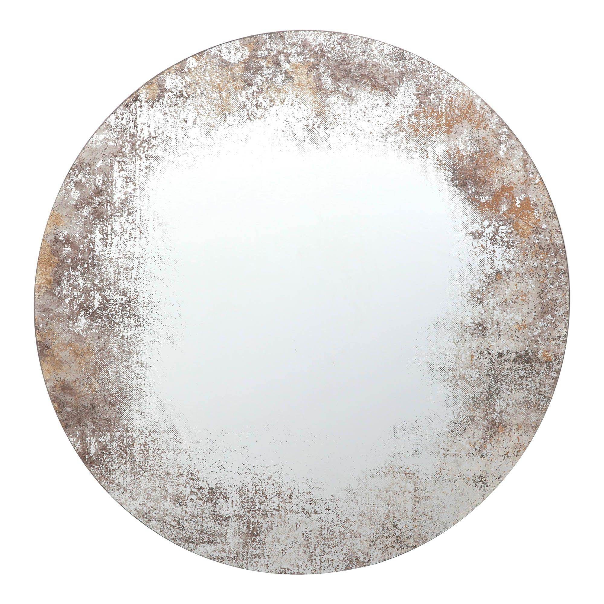 Vixen Round Mirror With Foxed Detail