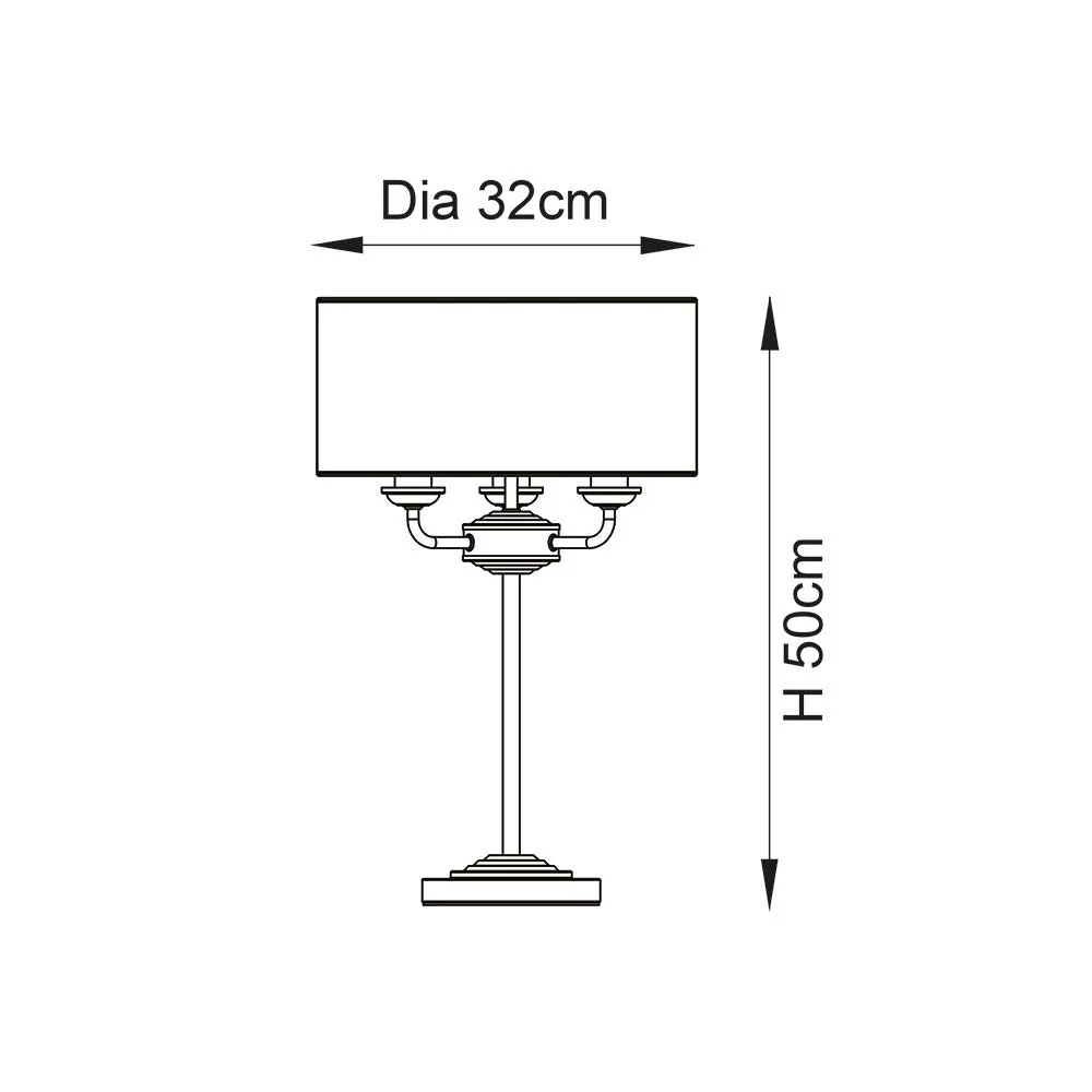 Westbury 1/3Lt Table Lamp In Various Finishes E14 - Image 48