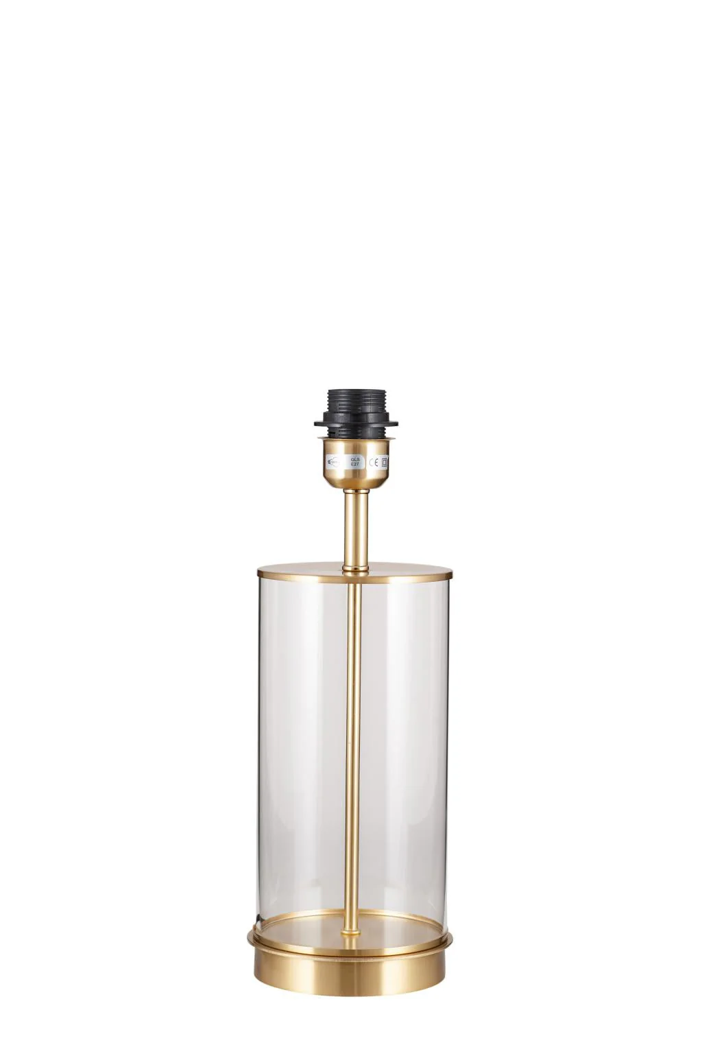 Westwood Clear Glass and Champagne Metal Table Lamp  - Base Only