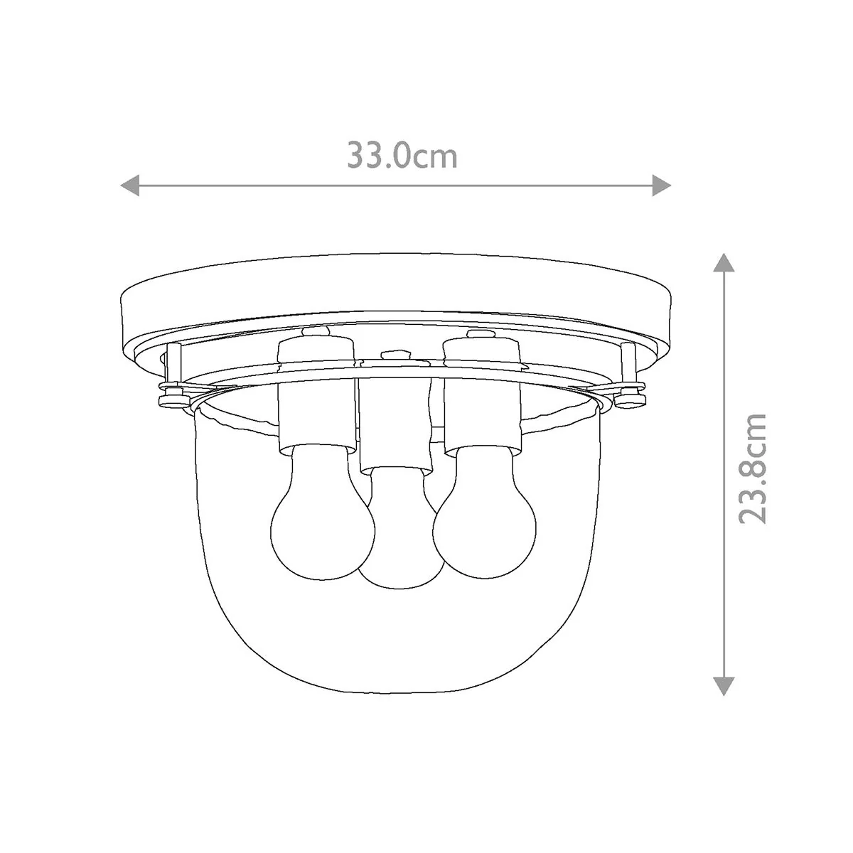 Whistling Flush Bathroom Light IP44 - Polished Chrome / Polished Brass / Brushed Brass - Image 16