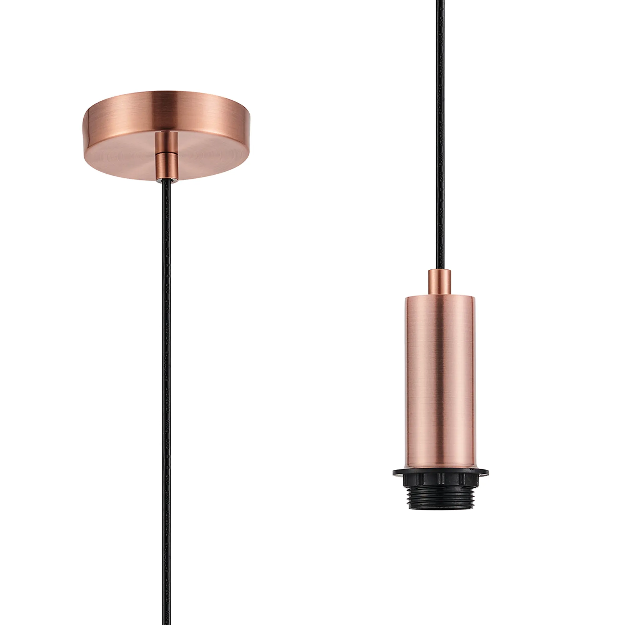 Wick Single Pendant E27 Suspension Kits (Fitting Only)- Various Finishes & Sizes
