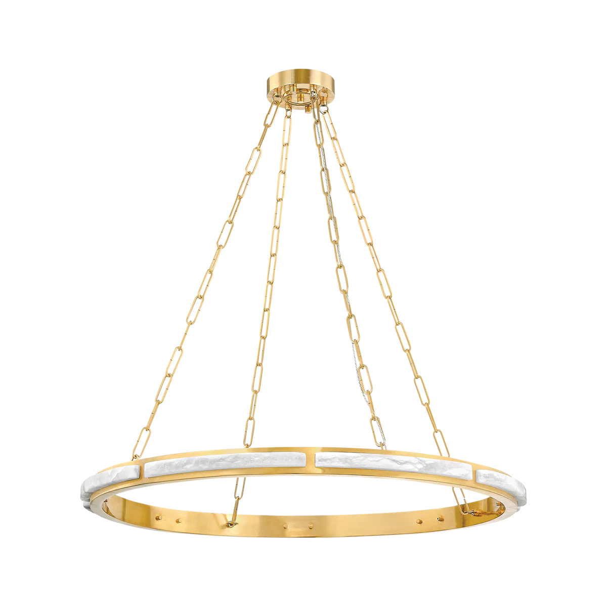 Wingate LED Chandelier - Gold Leaf & Alabaster