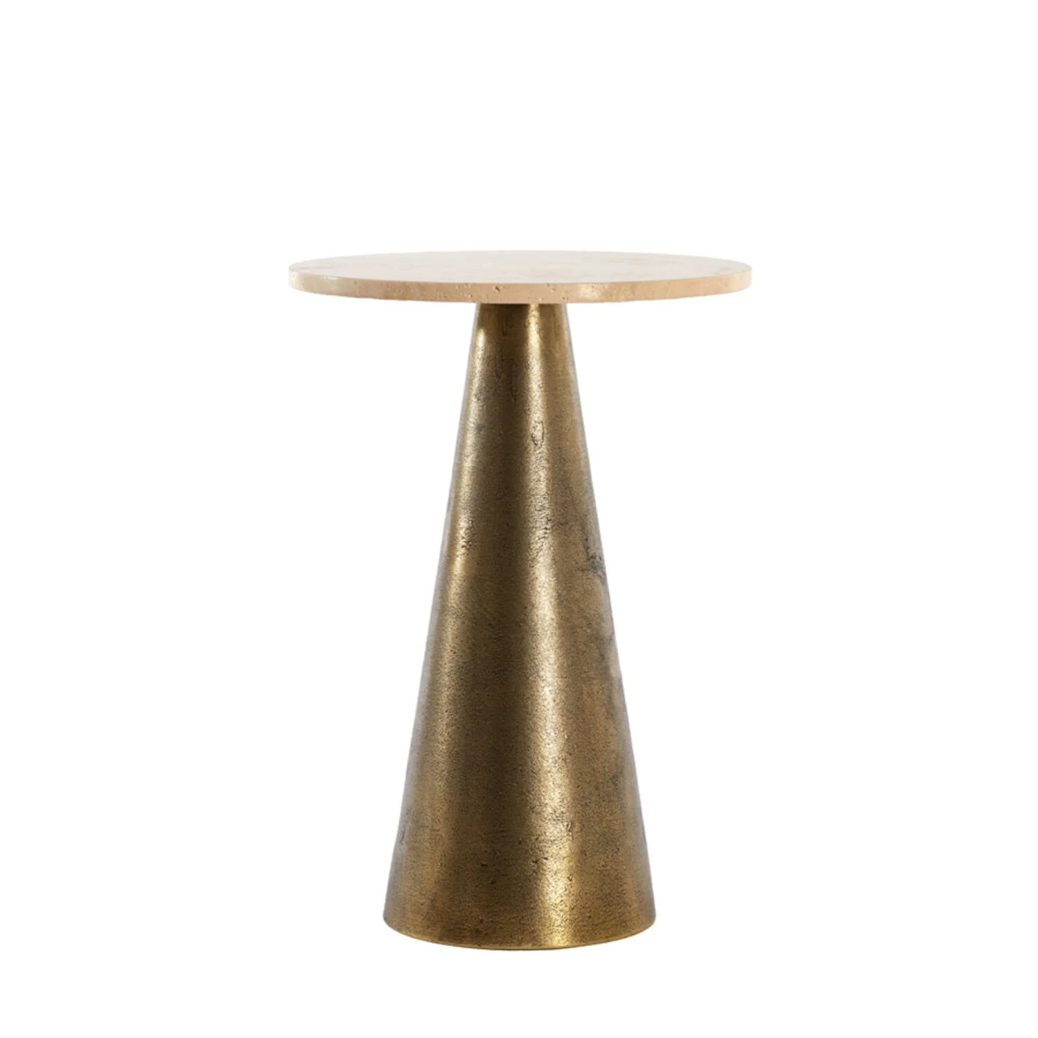 Ynez Travertine Medium/Large Side Table