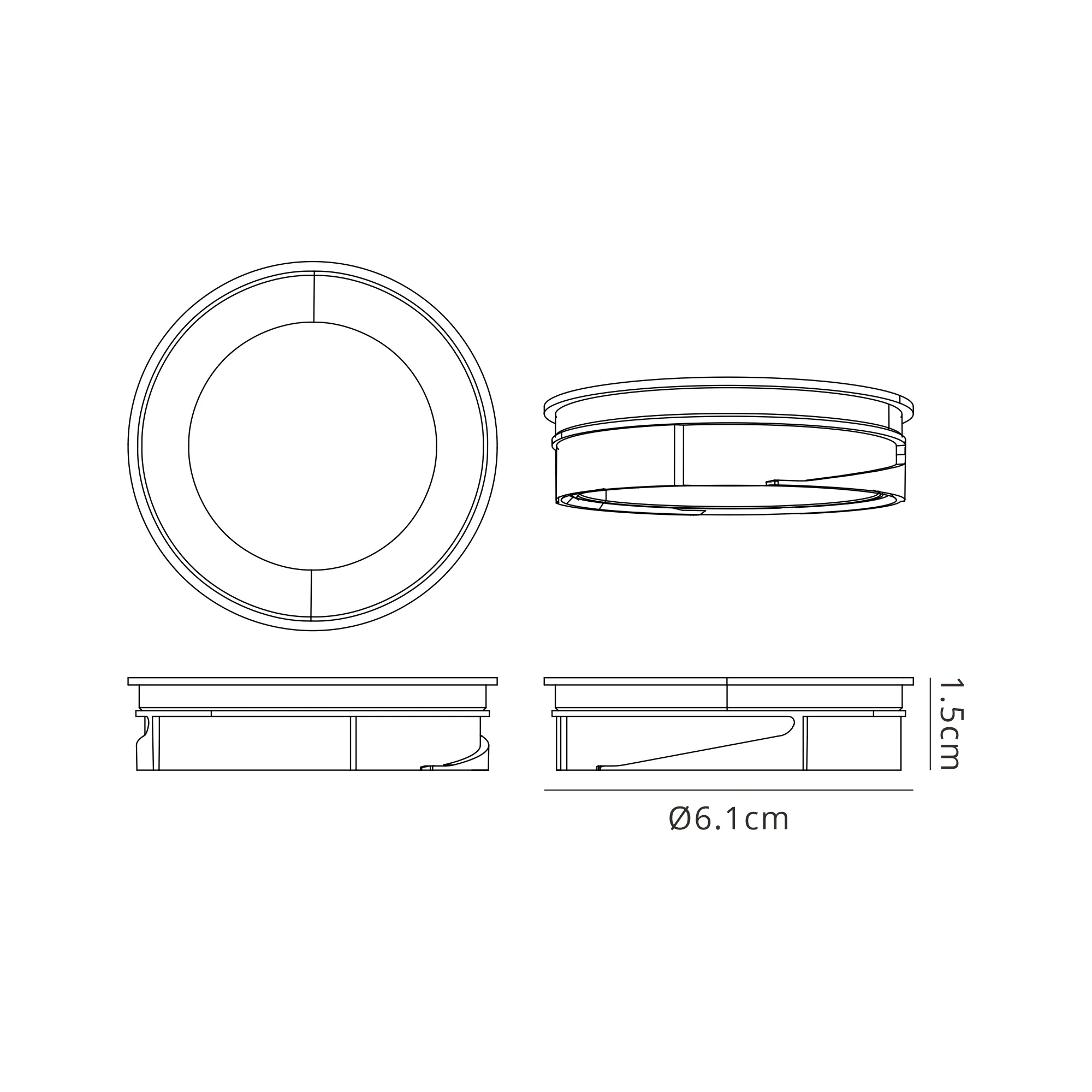 Zarya 8W IP65 Fire-Rated Downlight - Chamfered Square/Round - Image 6