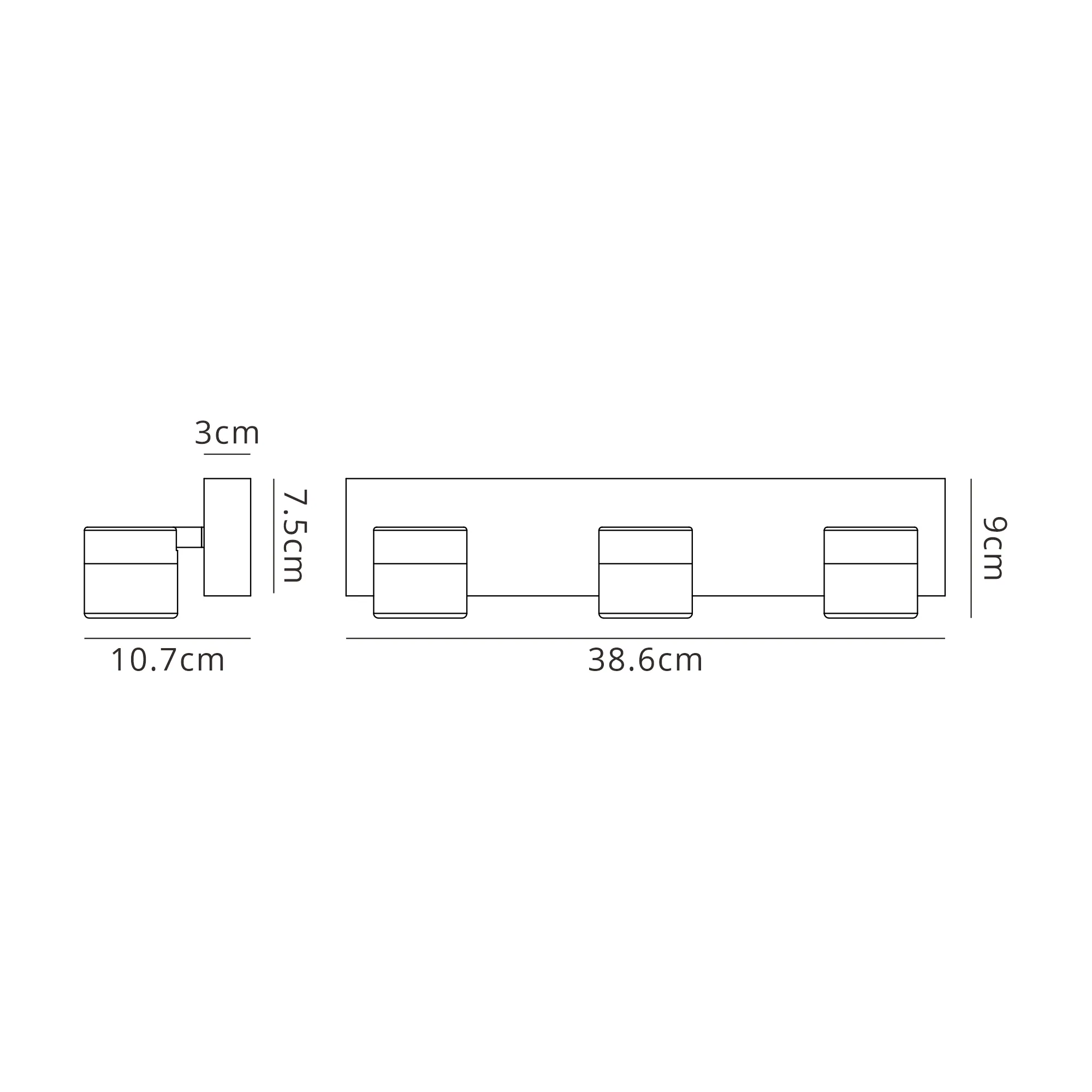 Zap Wall Lamp Triple Adjustable, 3 x 5W LED, 4000K, 1275lm, IP44, 3yrs Warranty - Image 15