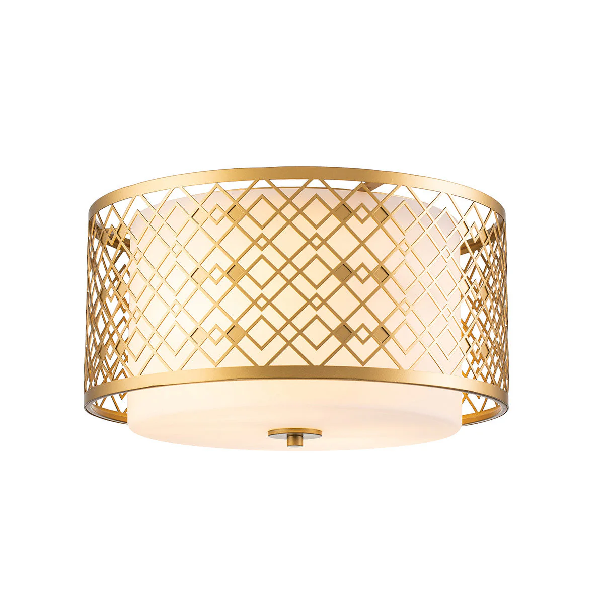 Ziggy 2lt Medium Flush - Lacquered Gold/ Lacquered Silver