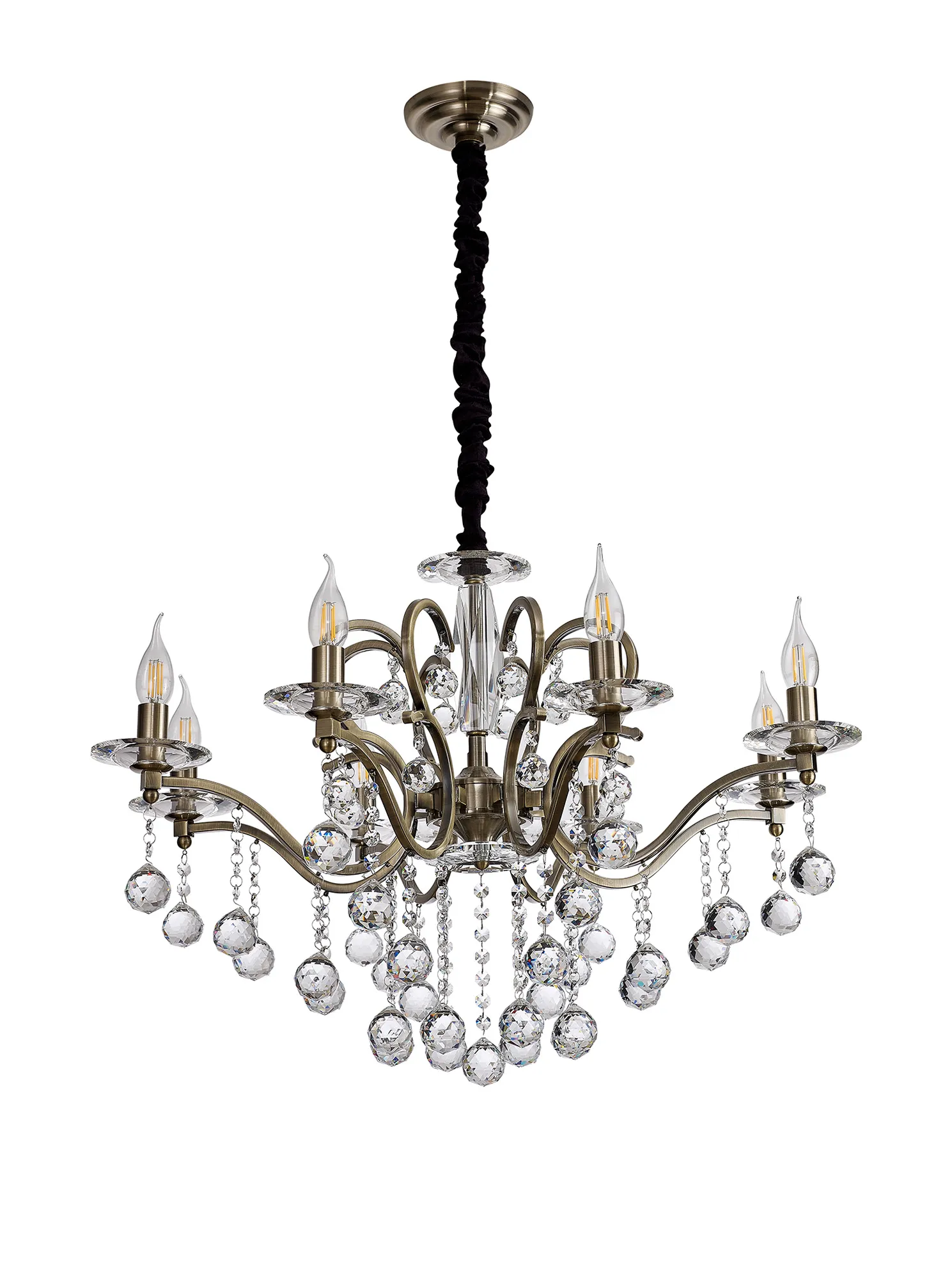 Zinta 8Lt Crystal Chandelier - Various Colours - Image 3